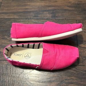 Hot pink Toms. Size W8.5.